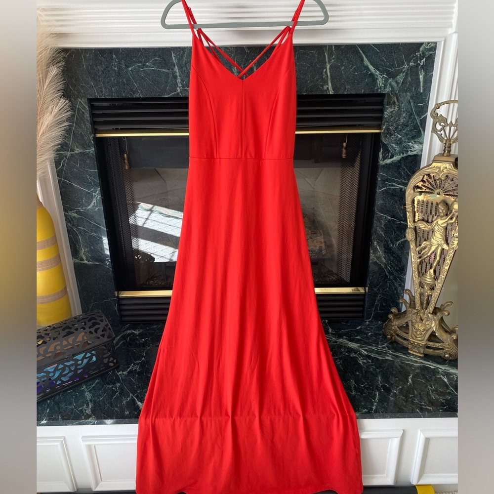 Market & Spruce Crisscross Strap Maxi Dress